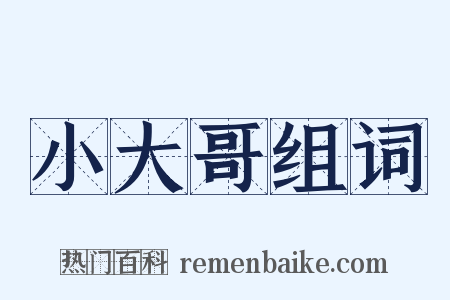 小大哥组词是什么意思的图片